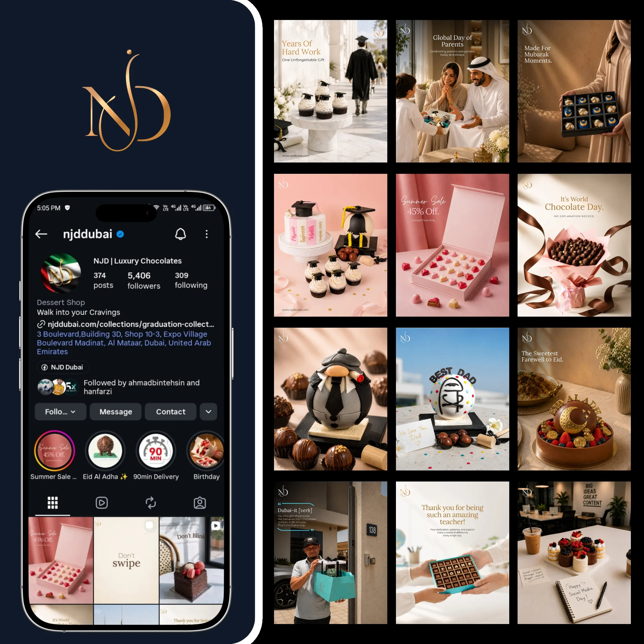 NJD Luxury Chocolates campaign